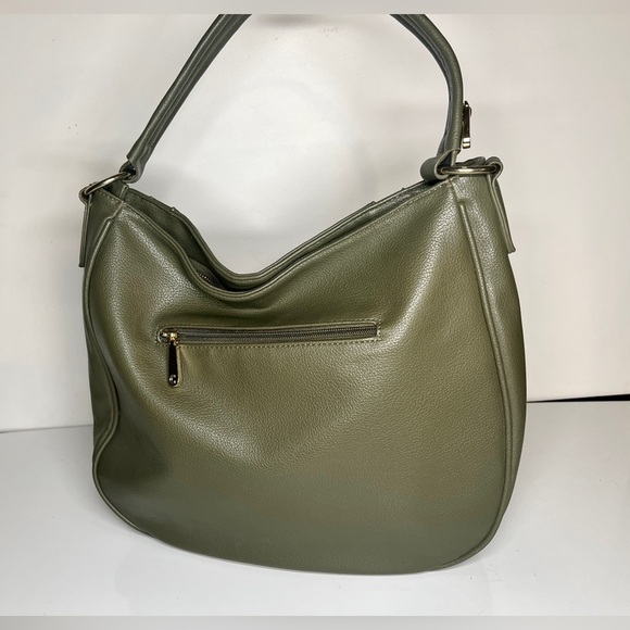 CHARMING CHARLIE Olive green tassel accent shoulder bag - Picture 7 of 13